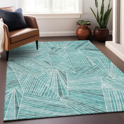 Premium Washable Super Soft Modern Mosaic Mayfield Rug
