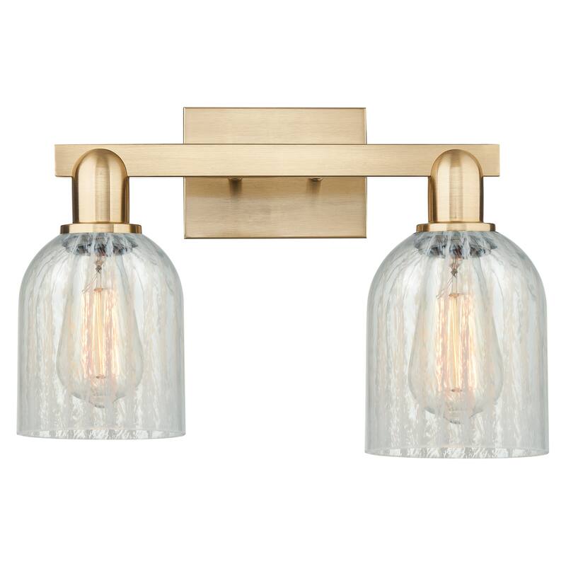 Innovations Lighting 716-2W-11-16 Caledonia Vanity Caledonia 2 Light - Champagne Bronze / Mouchette