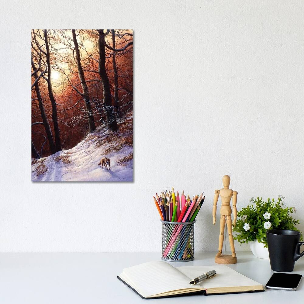 iCanvas "Winter Return - Fox" by Jeremy Paul Canvas Print