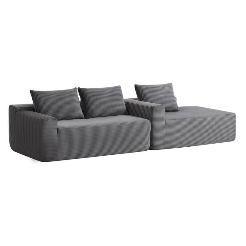 105" Cloud Sectional Couch with L-Shape Chaise,Modern Modular Sofa with Deep Seat, Upholstered Couches for Living Room