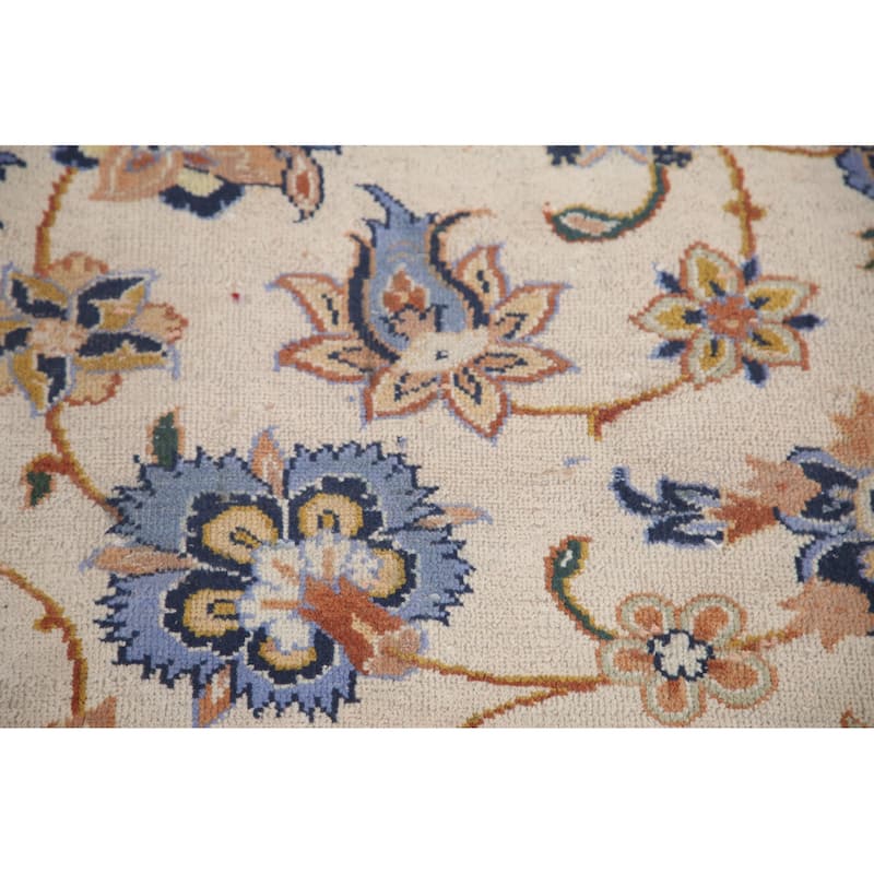 Hand Knotted Oriental 100% Wool Carpet Traditional Floral Beige & Ivories Najafabad Area Rug - 10' 9'' X 8' 2''