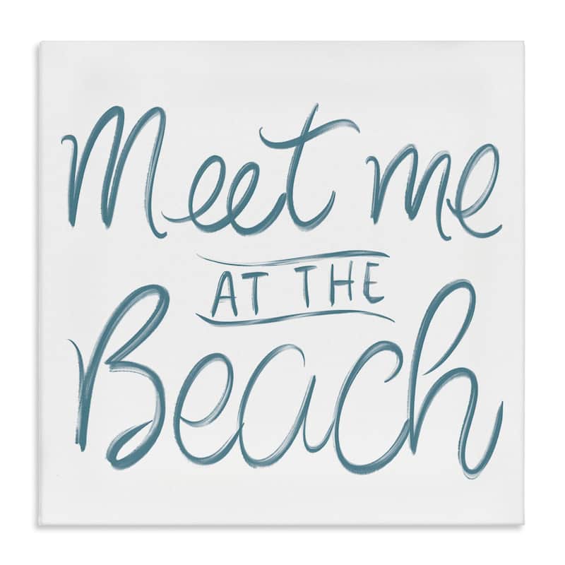 Stupell Minimal Meet At Beach Canvas Wall Art Design By SunDance Group - 17 x 17