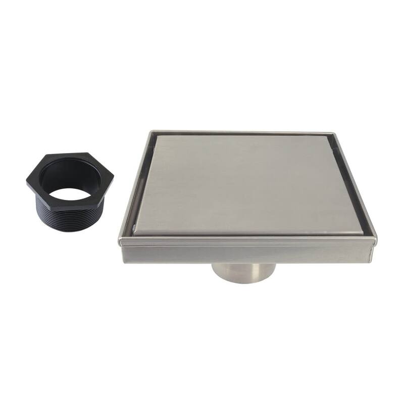 Kingston Brass BSF662 Watercourse 6" Square Shower Drain - Brushed Nickel