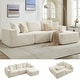 preview thumbnail 31 of 54, 109'' Corduroy Modular Sectional Sofa with Chaise Right Beige