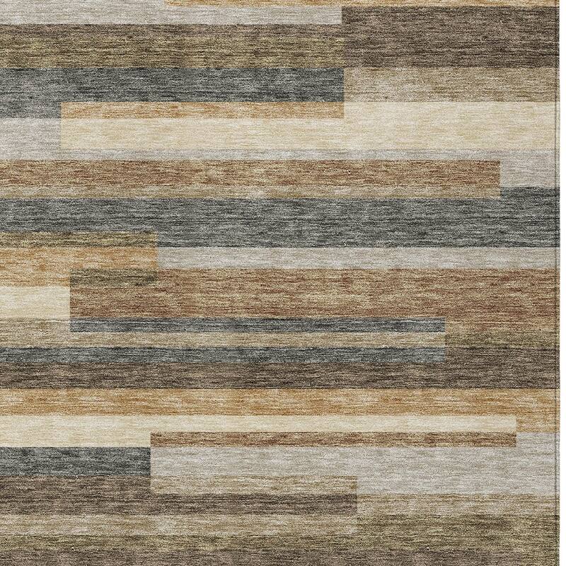 HomeRoots Striped Transitional Rectangle Outdoor Rug