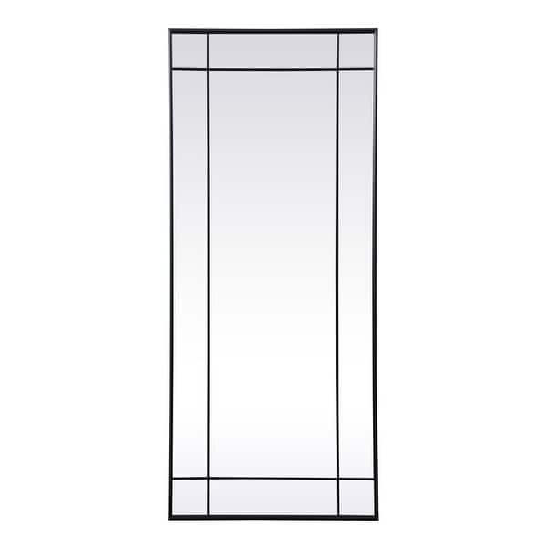 slide 2 of 11, Elegant Lighting MR3FL3070 Viola 30" W x 70" H Rectangular Framed Black