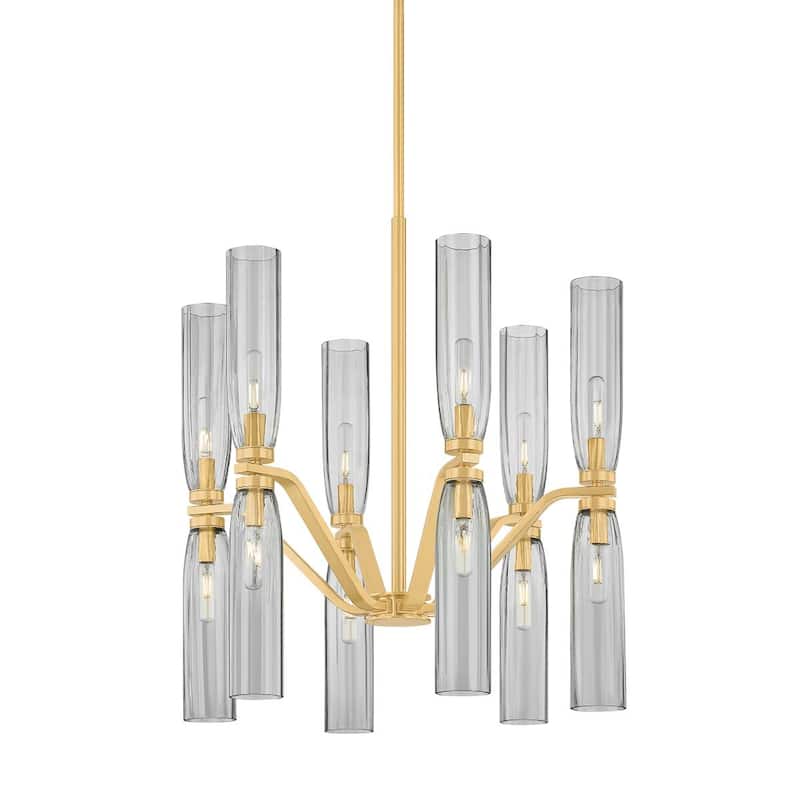 Hudson Valley Lighting 6813 Harpswell 12 Light 25" Wide Chandelier - Aged Brass