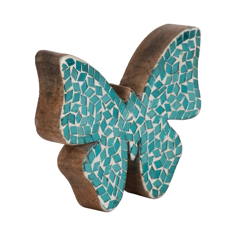 Sagebrook Home Modern Glam Mosaic Butterfly Figurine