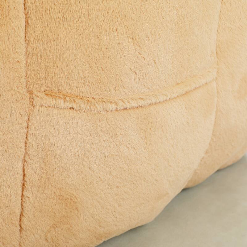 Oversized Memory Foam Bean Bag Chair Lazy Sofa with Armrests and Removable Cover for Living Room Bedroom