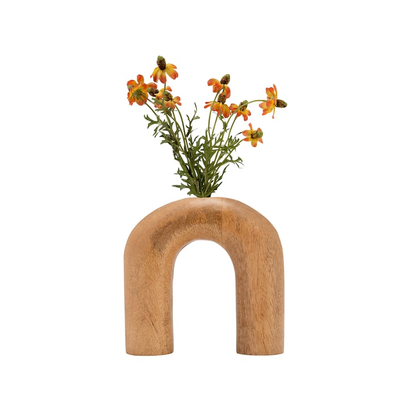 Sagebrook Home Wood Horseshoe Vase