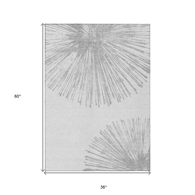 HomeRoots Abstract Transitional Rectangle Outdoor Rug