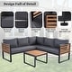 preview thumbnail 12 of 12, Modern 4-piece L-shaped Outdoor Conservation Sofa Set with Soft Cushion and a Coffee Table