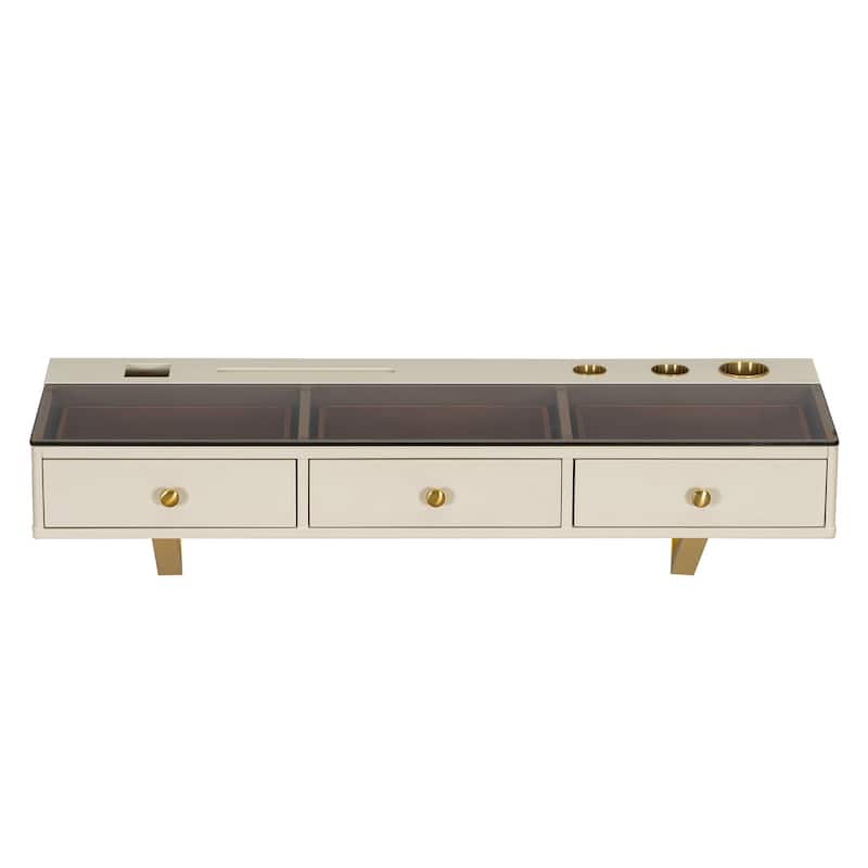 Space-Saving 47" Wall-Mounted Desk with Drawer