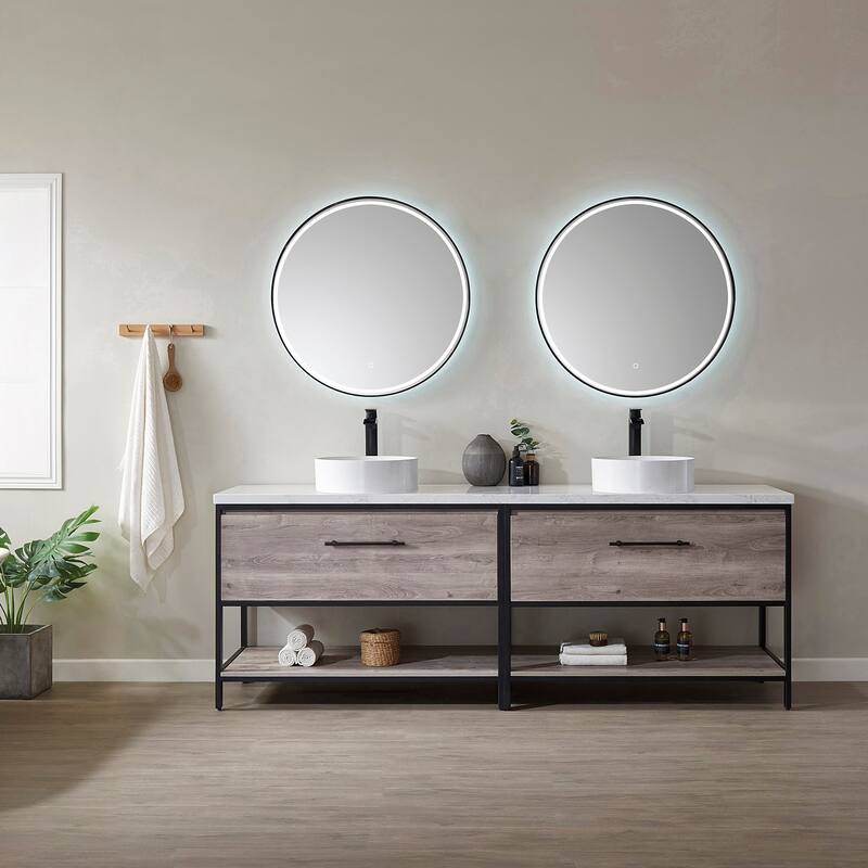 Miseno MV701384 Murcia 84" Free Standing Double Basin Vanity Set with