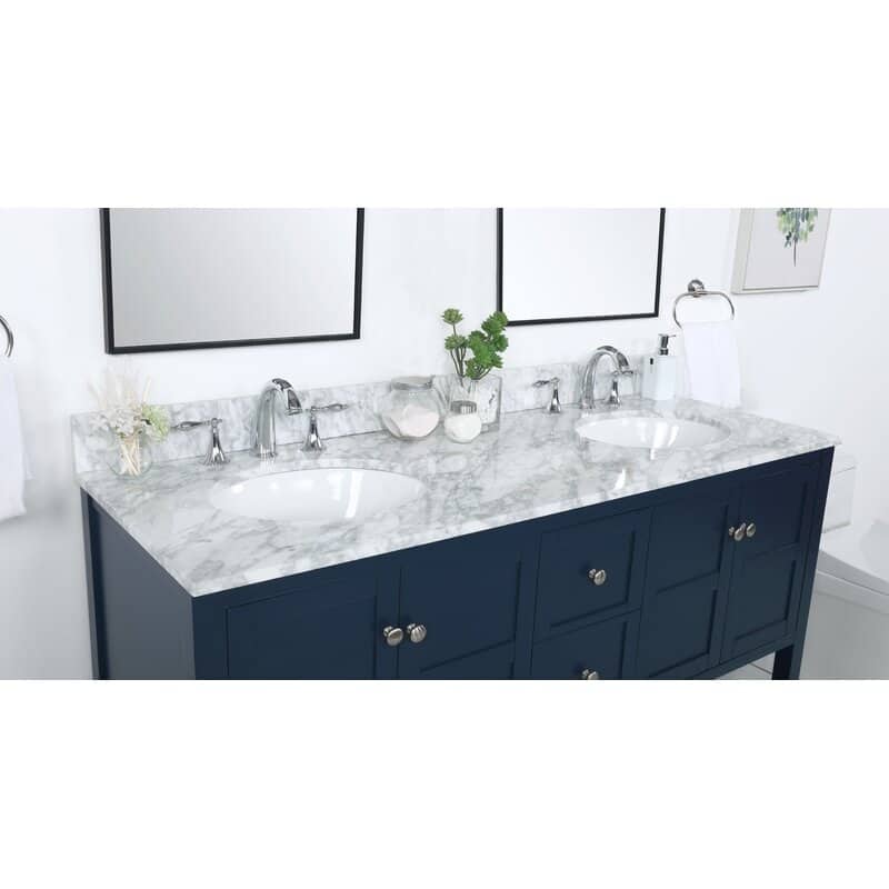 Modern 60" Double Bathroom Vanity Sink - 60"x21.5"x35"