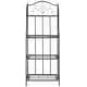 preview thumbnail 45 of 53, SAFAVIEH Amaris Victorian Wrought Iron 4-Tier Outdoor Bakers Rack. - 25" W x 15" D x 63" H