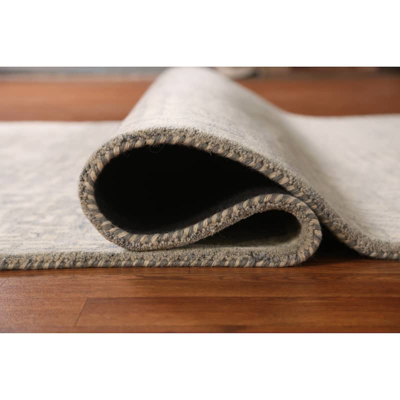 Modern Indian Area Rug Hand-Tufted Wool Carpet - 5'3" x 7'7"