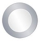 preview thumbnail 2 of 5, Allan Andrews Round Wall Mirror with Mirrored Smoky Gray Wood Frame - 47" diameter x 1"