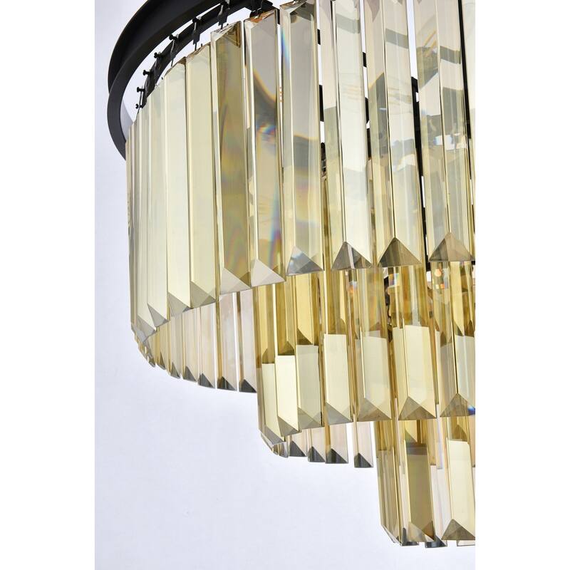 Royce Edge 9-Light Matte Black Chandelier