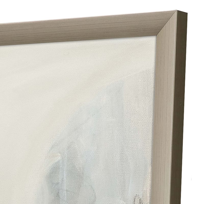 Delicate Gray S/2 Framed Art Giclee Under Glass - Grey