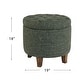 preview thumbnail 64 of 110, Carson Carrington Hare Button-tufted Round Storage Ottoman