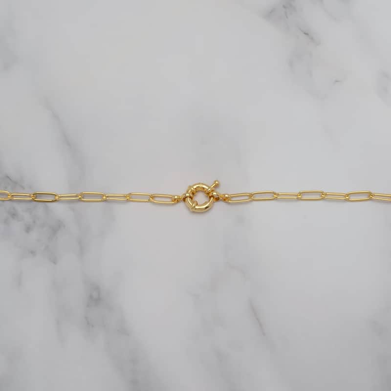 Victoria Townsend Gold Plated Paper Link Chain Necklace
