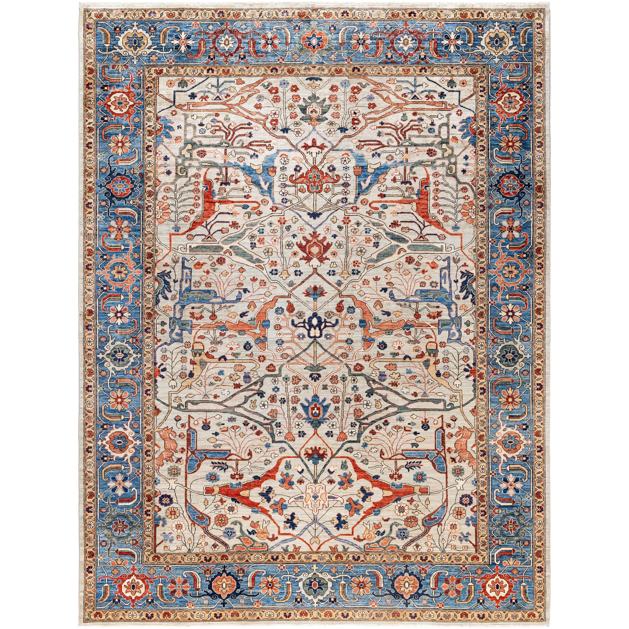 Serapi One-of-a-Kind Hand-Knotted Area Rug - Gray - 9' 0" x 11' 10"