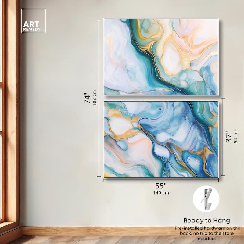 Visions Pastel I Canvas Set of 2 by Art Remedy