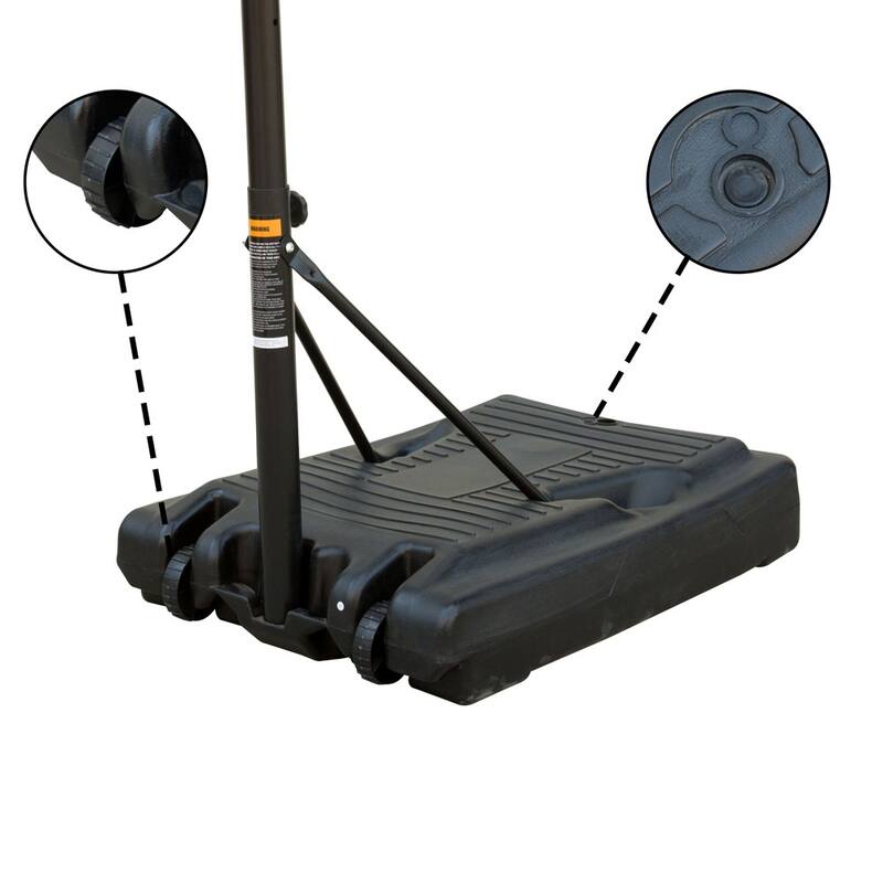 Portable Basketball Hoop 3.1ft to 4.7ft Height-Adjustable Basketball System Goal Stand for Kids