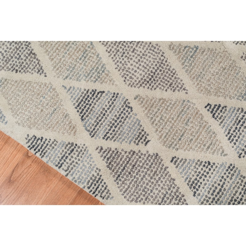 Magi Waverly Modern Diamond Hand-Tufted Wool Area Rug