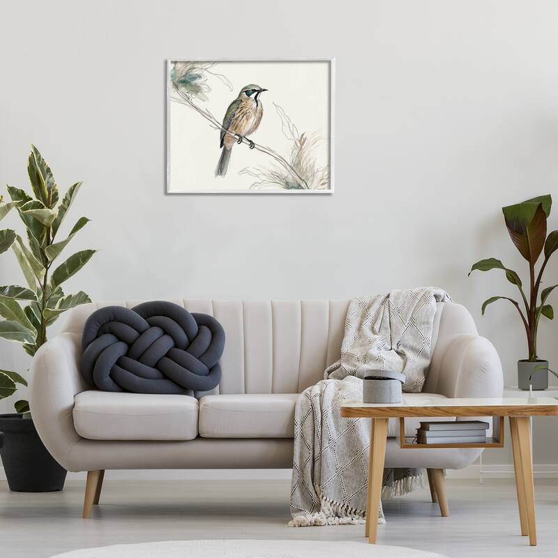 Stupell Illustrated Wildlife Bird Framed Giclee Art Design By LSR Creative Studio