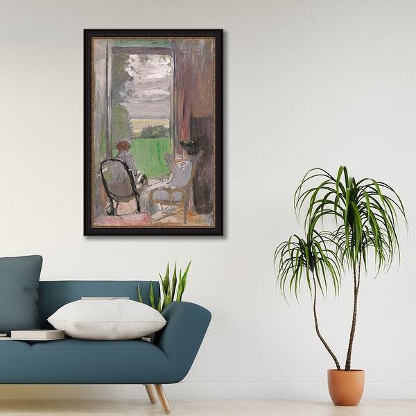 Two Women In Reading By Edouard Vuillard Giclee Print Oil Painting Black Frame Size 12 X 16 Overstock 3765 Two Women In Reading By Edouard Vuillard Giclee Print Oil Painting Black Frame Size 12 X 16 Overstock 3765
