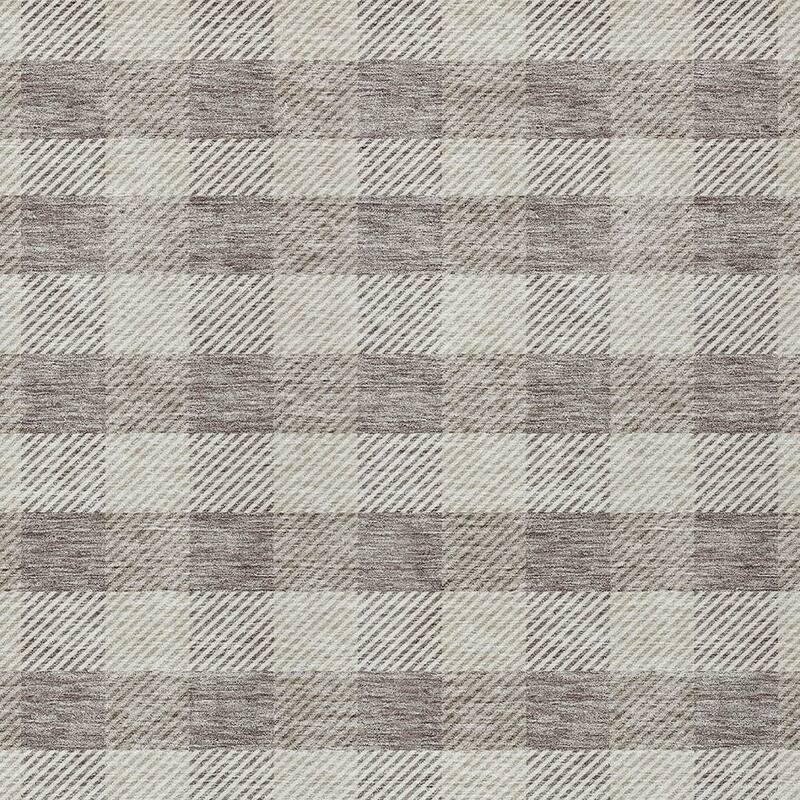 HomeRoots Plaid Transitional Rectangle Outdoor Rug