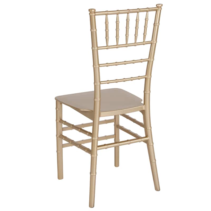 Resin Stackable Chiavari Chair - 15"W x 18.75"D x 35"H - 15"W x 18.75"D x 35"H