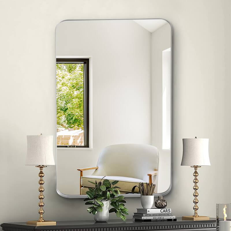Modern Aluminum Alloy Wall-mounted Rectangular/Arched Deep Mirror