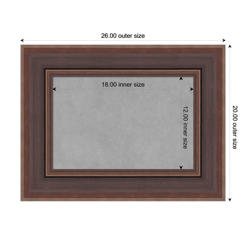 Amanti Art Moab Brown Bronze Framed Magnetic Board - 26 x 20 in