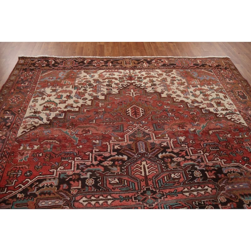 Vegetable Dye Heriz Persian Dining Room Area Rug Wool Hand-knotted - 7'11" x 10'1"