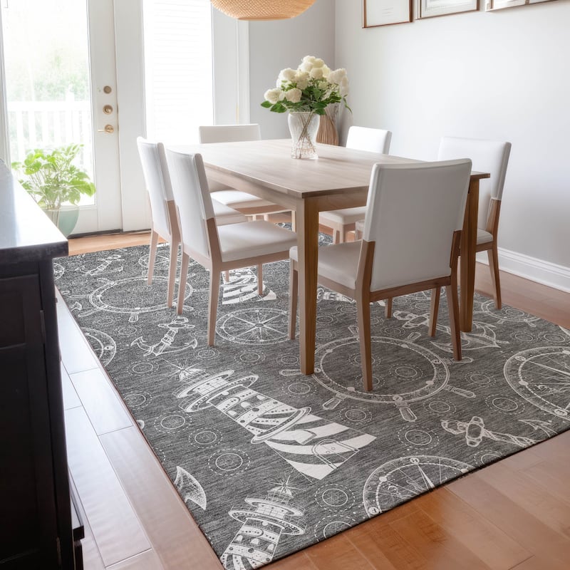 Premium Washable Super Soft Coastal Lighthouse Mayfield Rug