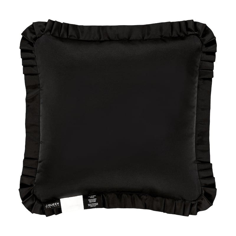 Brunello Black And Gold 20" Square Decorative Throw Pillow