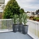 preview thumbnail 19 of 17, Outsunny Set of 3 Tall Planters, Outdoor & Indoor Flower Pot Set for Front Door, Entryway, Patio and Deck Grey