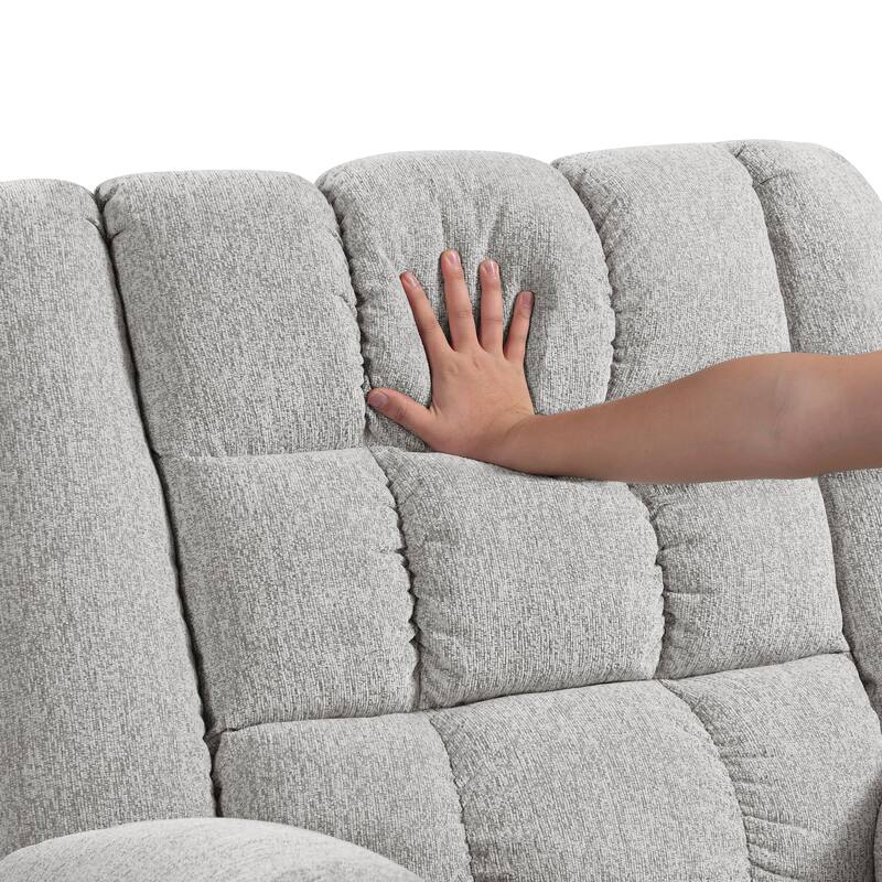 Gentle Rocking Motion Reclining Chair 1pc Chenille Upholstery Ultra Comfort Living Room Furniture