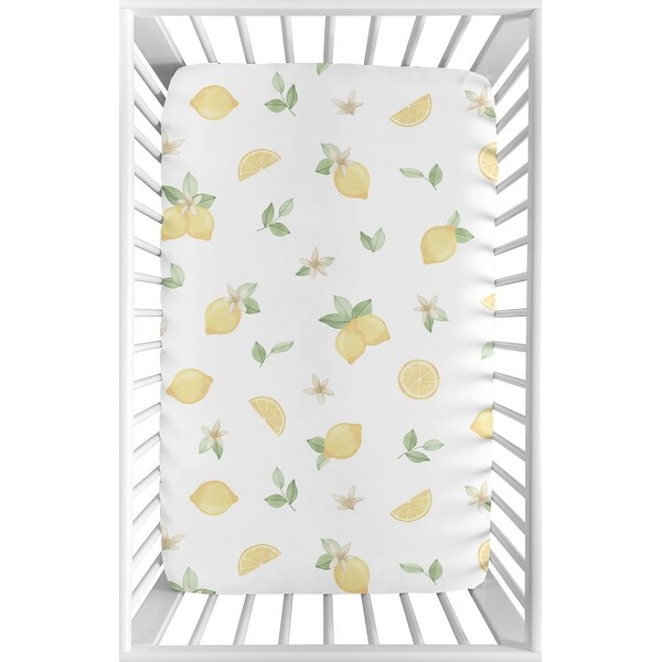 Yellow fitted online crib sheet
