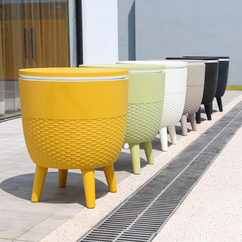 Lagoon Cancun Resin All Weather 2-In-1 Side Table and Cooler