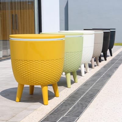 Lagoon Cancun Resin All Weather 2-In-1 Side Table and Cooler