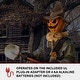 preview thumbnail 5 of 10, Haunted Hill Farm Smiling Jack the Shovel-Wielding Sitting Scarecrow by Tekky, Premium Talking Halloween Animatronic