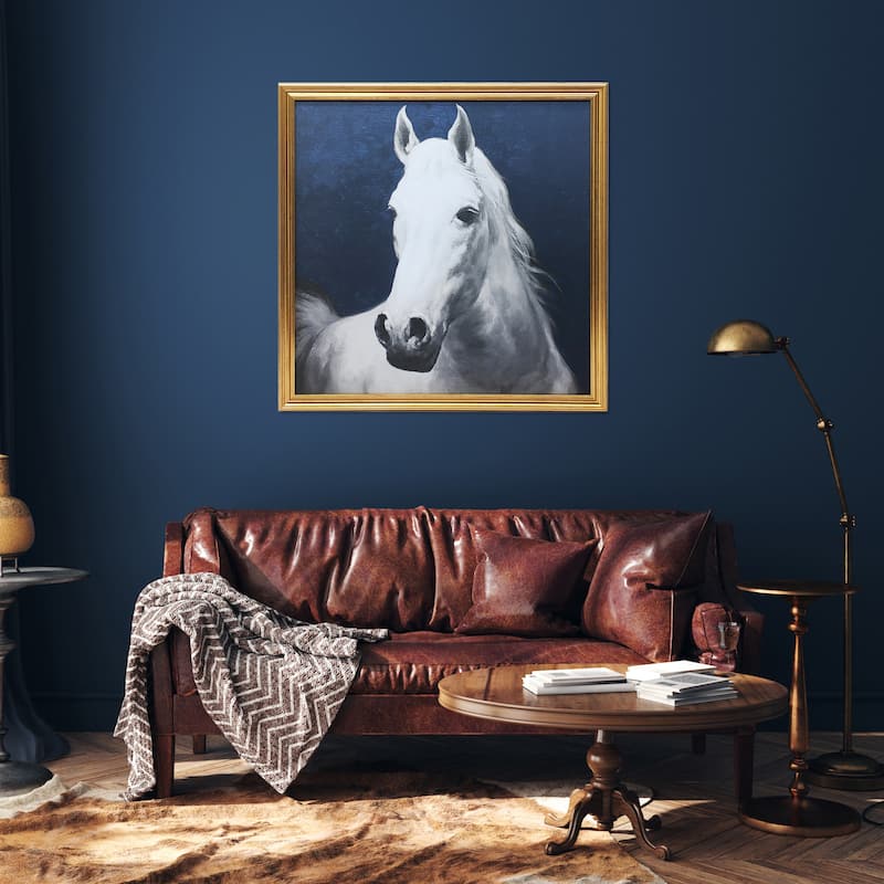 "Vintage Equestrian" Framed Wall Art Print, 29x29 Inches