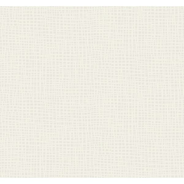 slide 2 of 5, Seabrook Designs Joandra Faux Weave Non-Woven Unpasted Wallpaper 27 in. W x 27 ft. L - Metallic Ivory