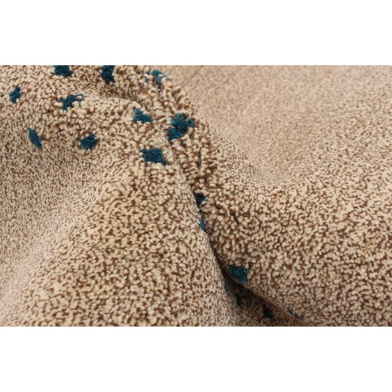 ECARPETGALLERY Hand Loomed Kashkuli Gabbeh Tan Wool Rug - 4'0 x 6'0