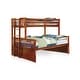 preview thumbnail 22 of 30, Rola Mission Solid Wood Detachable Bunk Bed by Furniture of America Twin XL over Queen - Oak Bed Only (No Trundle)
