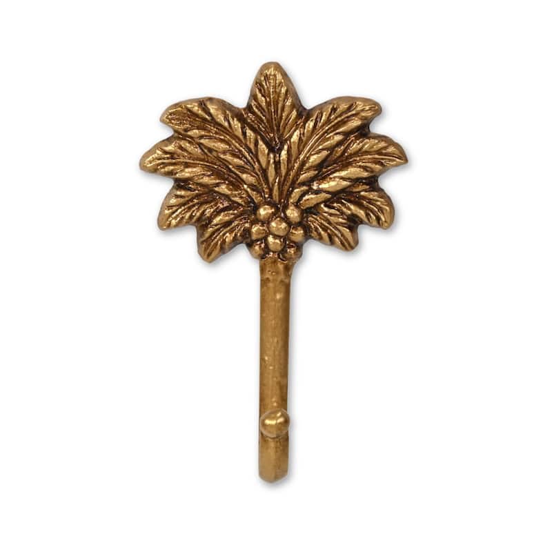 Theira Palm Tree Gold Cast Iron Wall Hook - N/A